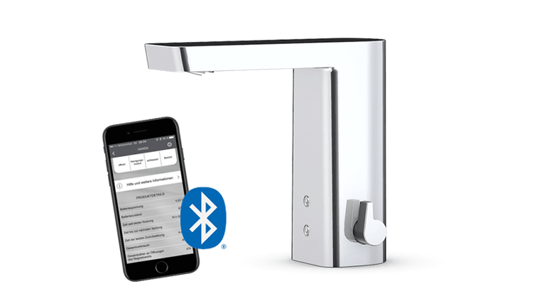 HANSASTELA is one of the many SMART touchless faucets available with Bluetooth connection