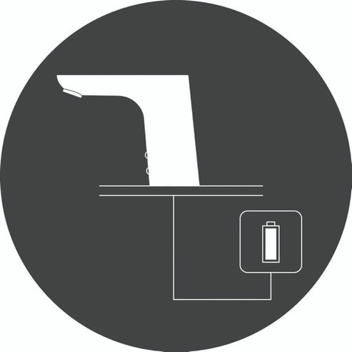 battery driven touchless faucet