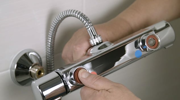 Changing litter filters in a thermostatic shower faucet