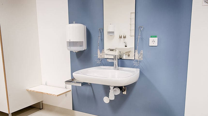 hospital patient room bathroom