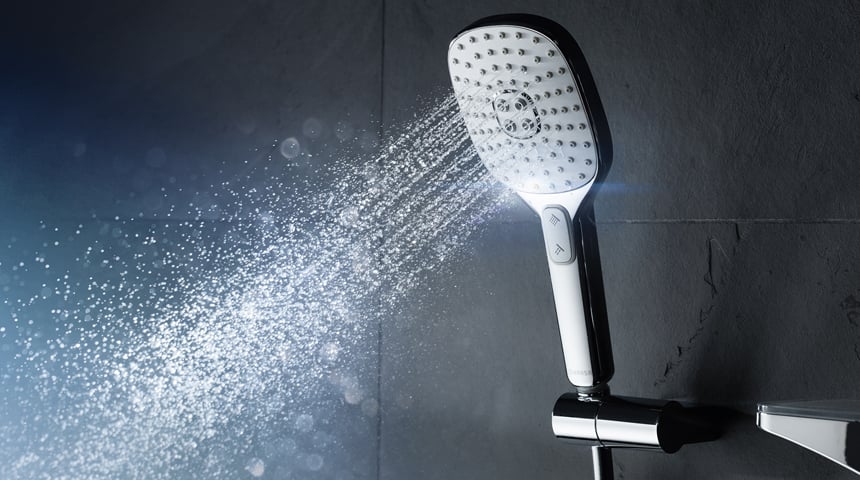 Dank der HANSAACTIVEJET STYLE Duschbrause wird das tägliche Dusch-Ritual zum Genuss für Körper und Geist.