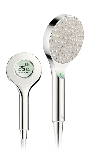 HANSAACTIVEJET Digital hand shower can help save up to 22% in water and energy consumption with real-time feedback and data on long-term usage.